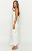 Ashley White Sequin Formal Maxi Dress sold by Beginning Boutique