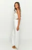 Mykonos White Linen Blend Pants sold by Beginning Boutique