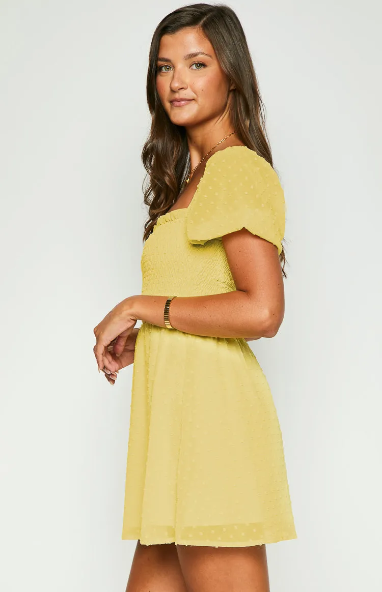 Noel Yellow Mini Dress sold by Beginning Boutique product image thumbnail 3