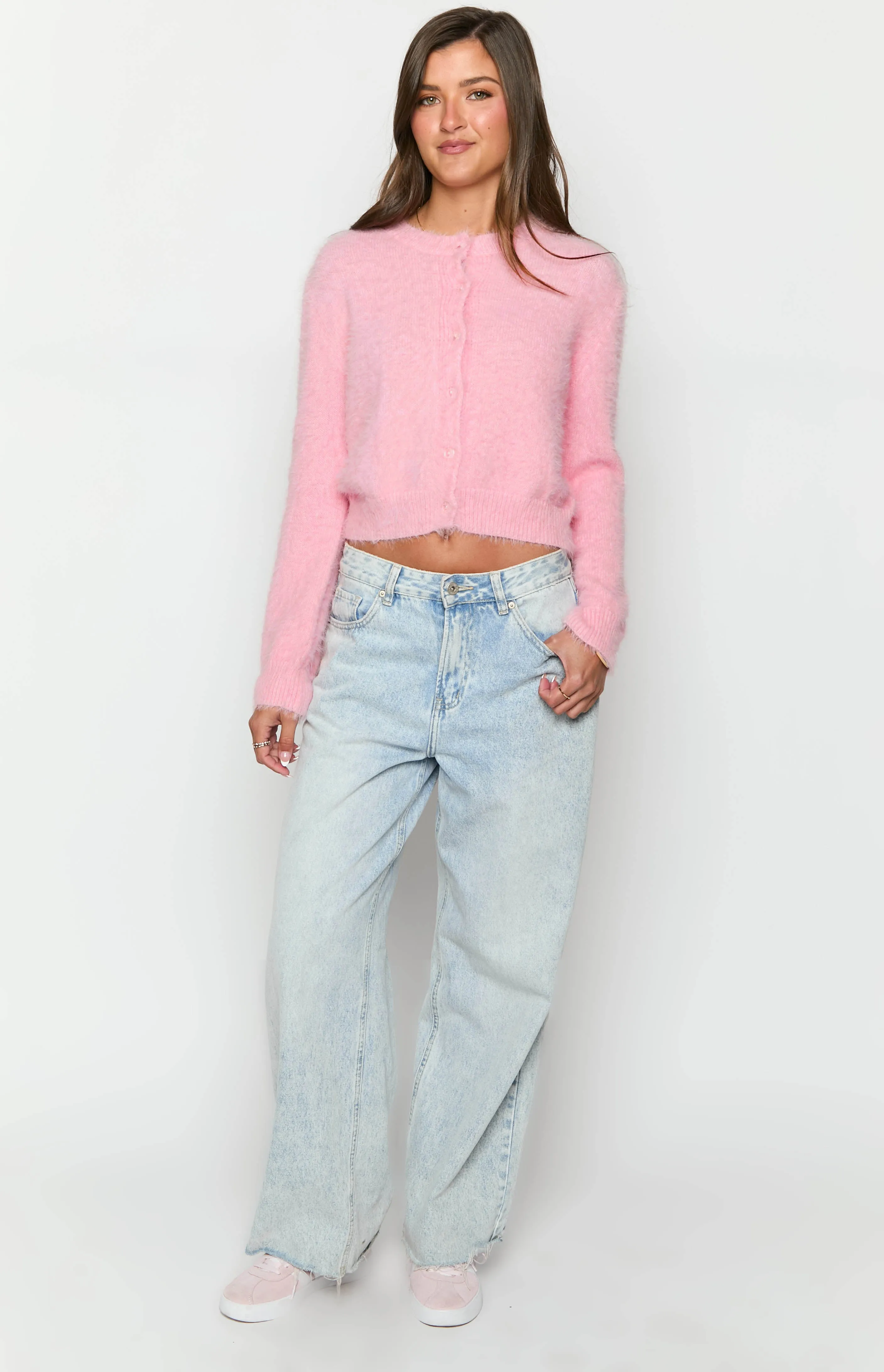 Hyla Pink Cardigan sold by Beginning Boutique product image thumbnail 2