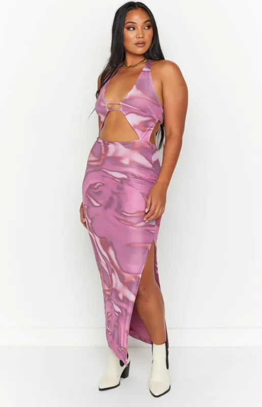 Salenco Brown Print Midi Dress sold by Beginning Boutique