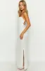Manhattan White Sequin Slip Maxi Formal Dress sold by Beginning Boutique