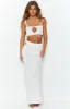 Ellah White Knit Midi Skirt sold by Beginning Boutique