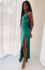 Catherine Maxi Formal Dress Emerald sold by Beginning Boutique