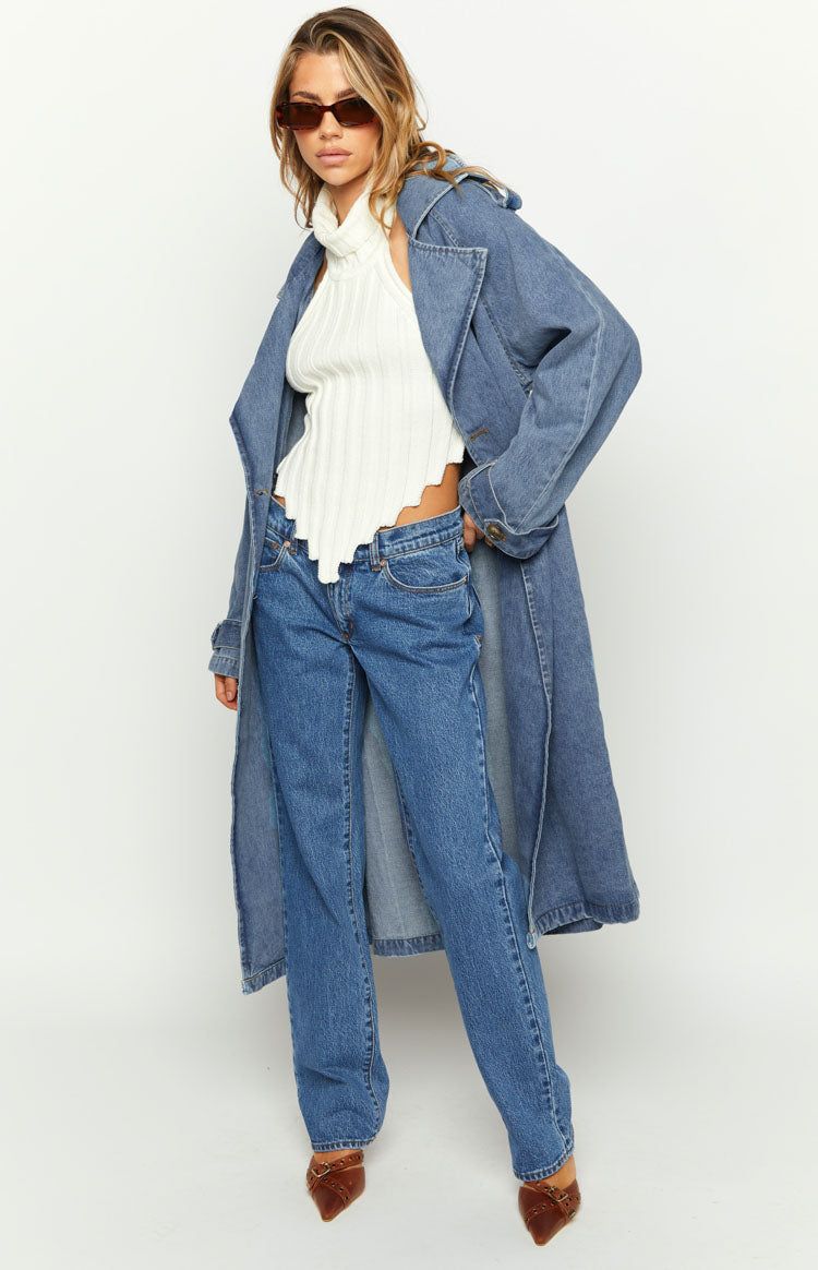 Harto Blue Denim Trench sold by Beginning Boutique product image thumbnail 2