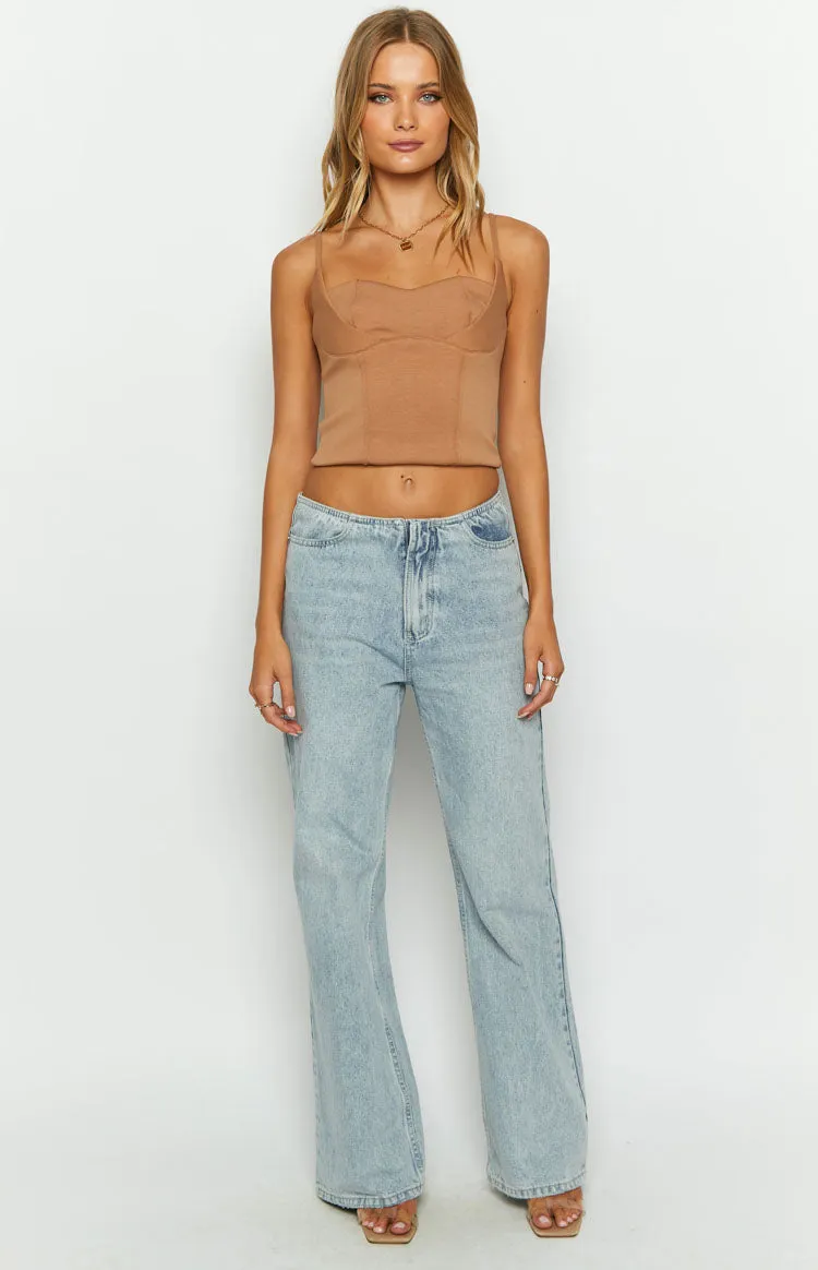 Too Good Brown Corset Top sold by Beginning Boutique product image thumbnail 5