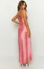 Marbelle Pink Satin Maxi Dress sold by Beginning Boutique