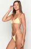 9.0 Swim Sydney Yellow Stripe Bikini Bottoms sold by Beginning Boutique