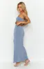 Sylvie Blue Strapless Maxi Dress sold by Beginning Boutique