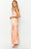 Dahlia Orange And Pink Floral Print Maxi Skirt sold by Beginning Boutique