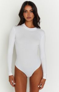 Hera White Bodysuit sold by Beginning Boutique