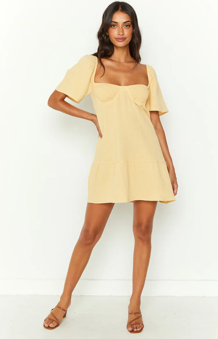 Alexa Yellow Mini Dress sold by Beginning Boutique product image thumbnail 3