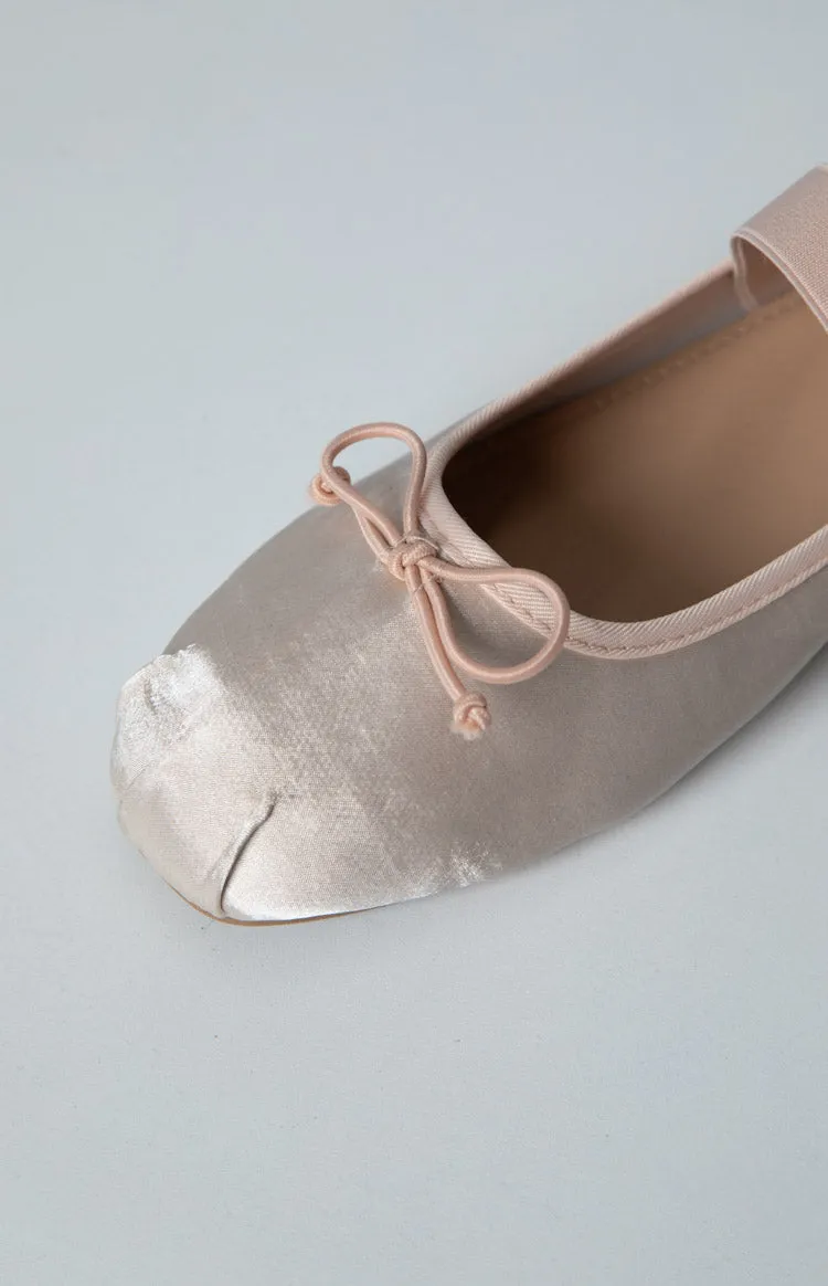 Therapy Mystic Blush Satin Ballet Flats sold by Beginning Boutique product image thumbnail 5
