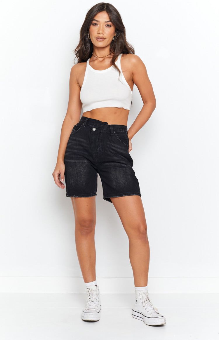 Darcy Denim Shorts Black sold by Beginning Boutique product image thumbnail 4