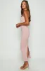 Brynlee Pink Halter Midi Dress sold by Beginning Boutique