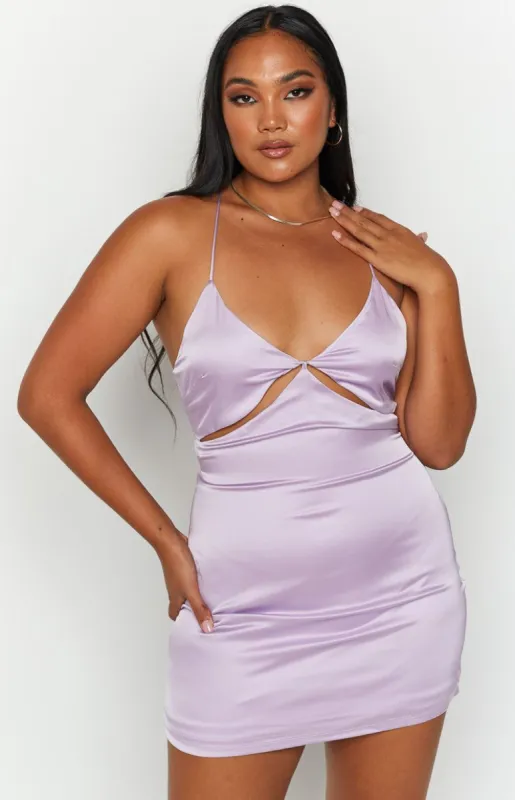 Sylvester Lilac Mini Dress sold by Beginning Boutique