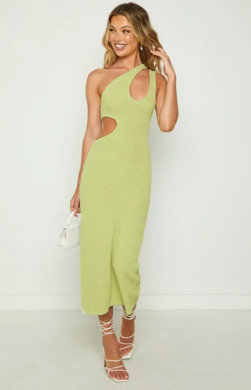 Elliot Green Midi Dress sold by Beginning Boutique