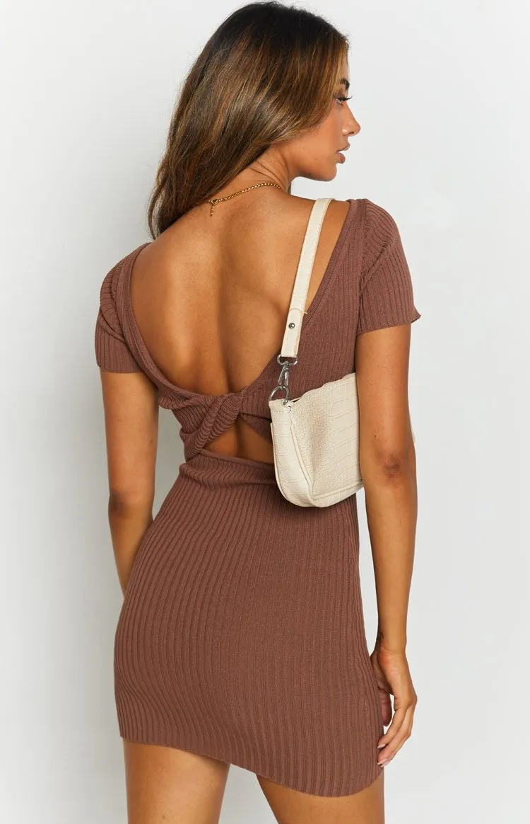 Antidote Reversible Twist Dress Brown sold by Beginning Boutique product image thumbnail 4