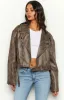 Lioness Staten Island Chocolate Jacket sold by Beginning Boutique