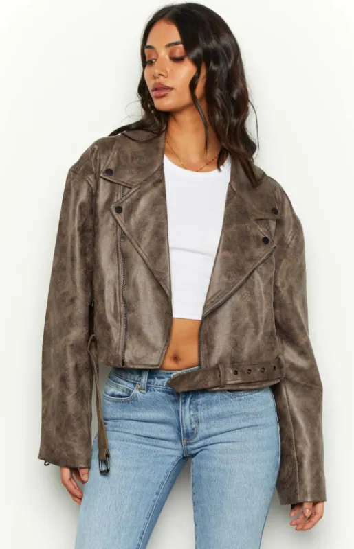 Lioness Staten Island Chocolate Jacket sold by Beginning Boutique