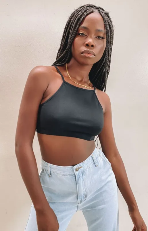 Wonderland Crop Top Black sold by Beginning Boutique