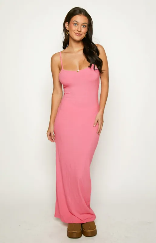 Harmony Pink Rose Maxi Dress sold by Beginning Boutique
