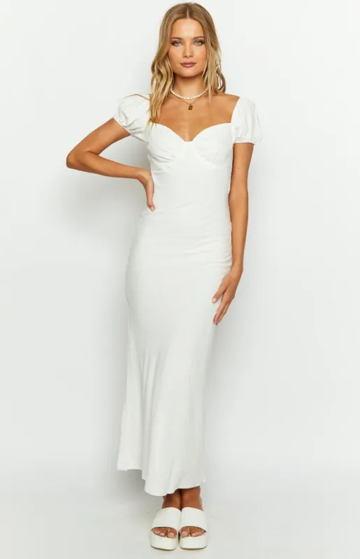 Martha White Maxi Dress sold by Beginning Boutique
