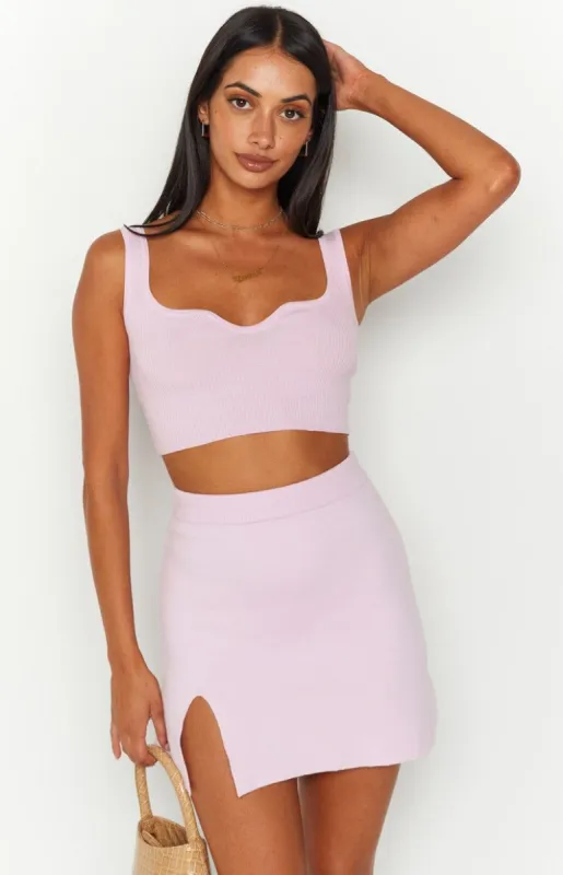 Eda Lilac Mini Skirt sold by Beginning Boutique