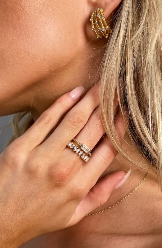 Serenity Gold Ring Stack sold by Beginning Boutique