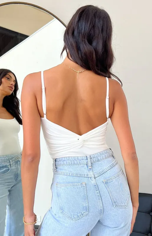 Dahla White Bodysuit sold by Beginning Boutique