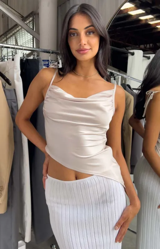 Eila Beige Top sold by Beginning Boutique