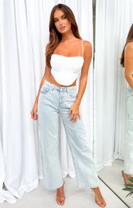 Willow White Corset Top sold by Beginning Boutique