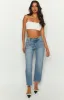 Kylen White Strapless Bandeau Crop sold by Beginning Boutique