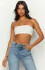 Kylen White Strapless Bandeau Crop sold by Beginning Boutique