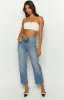Kylen White Strapless Bandeau Crop sold by Beginning Boutique
