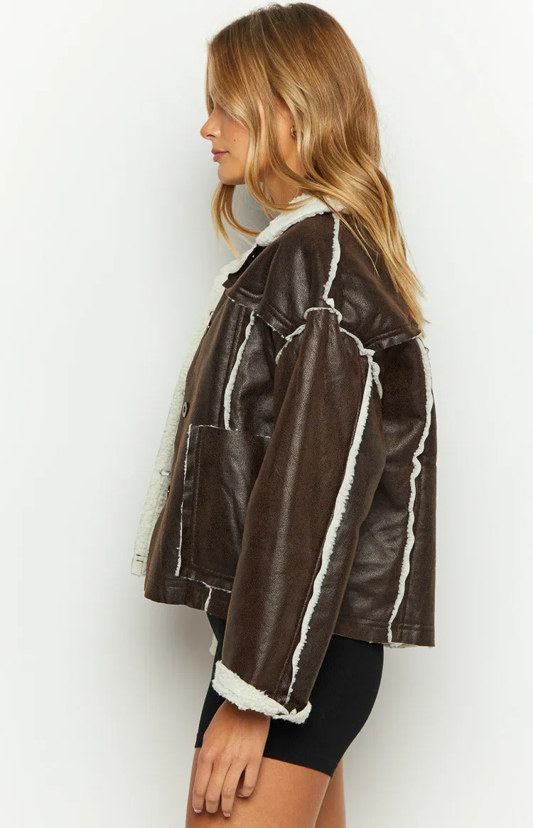 Lewis Brown Fur Detail Jacket sold by Beginning Boutique product image thumbnail 4