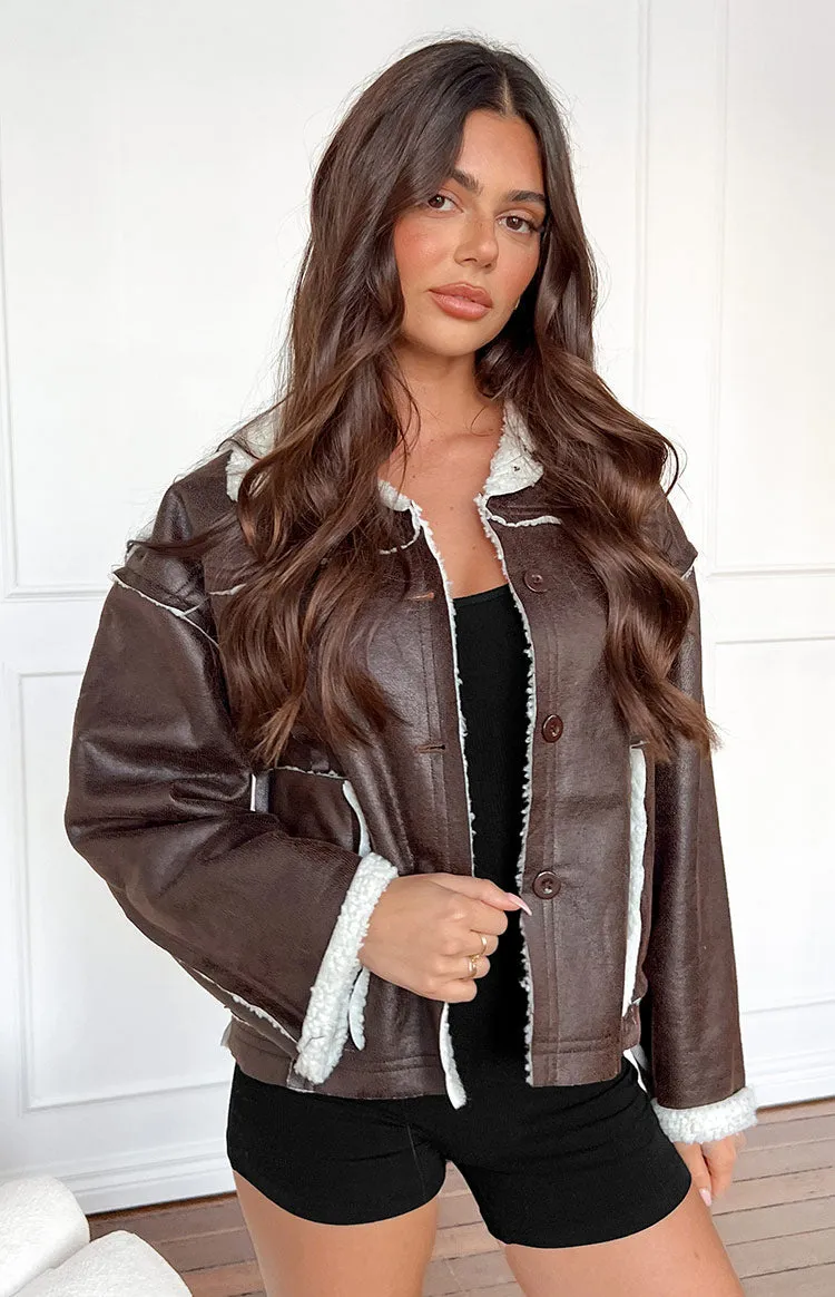 Lewis Brown Fur Detail Jacket sold by Beginning Boutique