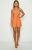Jazmine Orange Lace Mini Dress sold by Beginning Boutique