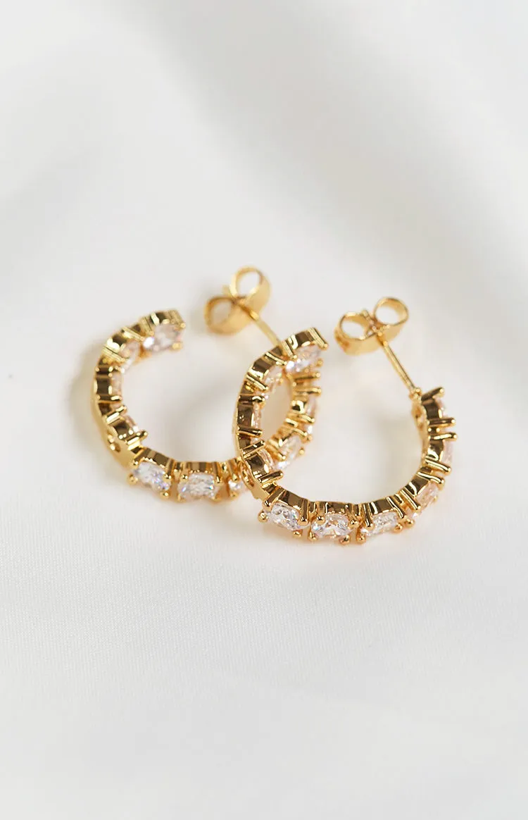 York Gold-Plated Hoop Clip Earrings sold by Beginning Boutique product image thumbnail 2