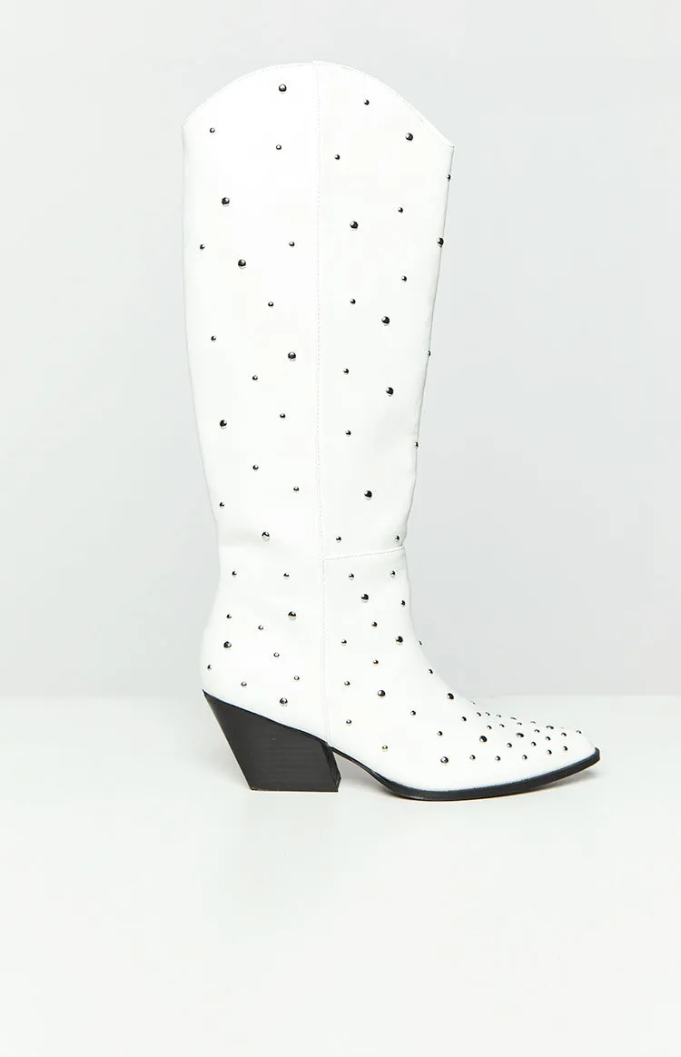 Billini Zoelle White Cowboy Boots sold by Beginning Boutique product image thumbnail 2