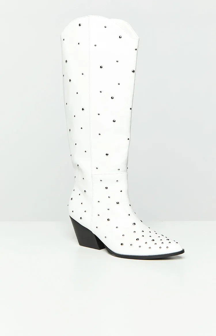 Billini Zoelle White Cowboy Boots sold by Beginning Boutique product image thumbnail 3