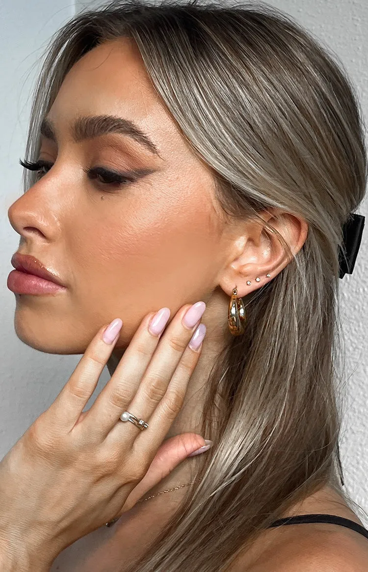 Gilded Grace Gold Hoop Earrings sold by Beginning Boutique product image thumbnail 2