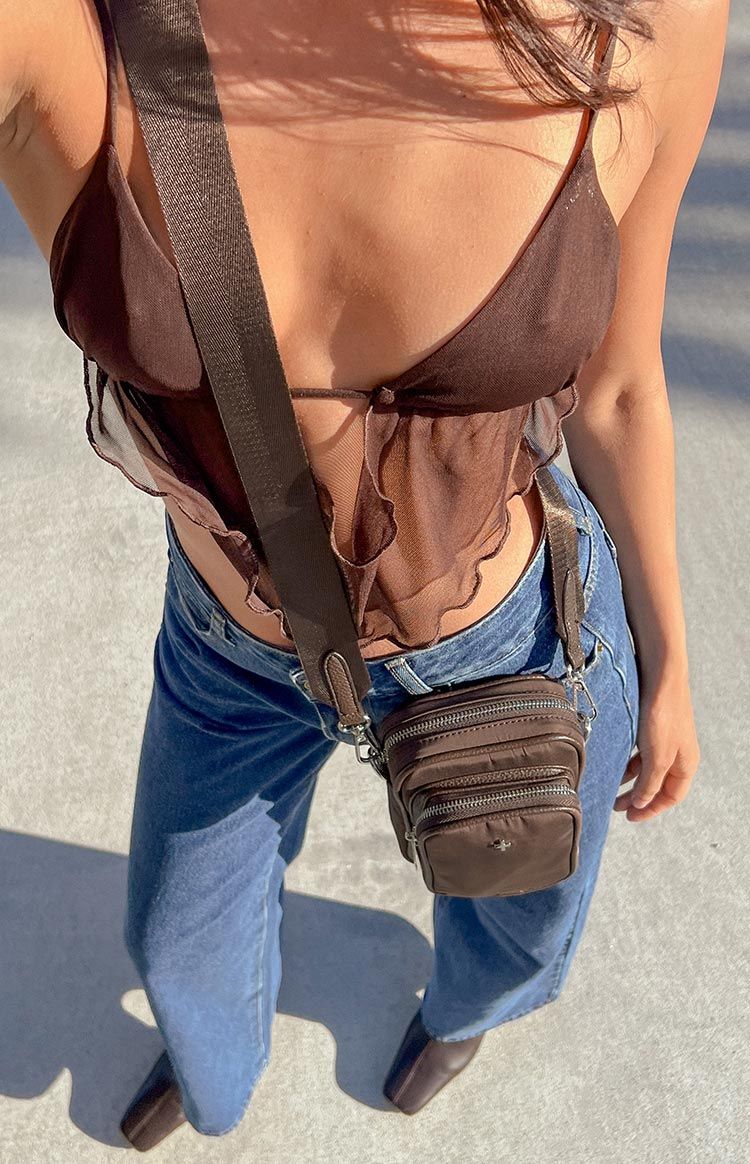 Peta & Jain Didi Choc Nylon Crossbody Bag sold by Beginning Boutique product image thumbnail 3
