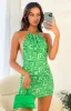OMIGHTY Cubby Halter Dress Green sold by Beginning Boutique
