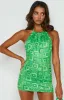 OMIGHTY Cubby Halter Dress Green sold by Beginning Boutique