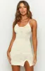 Lila White Crochet Mini Dress sold by Beginning Boutique