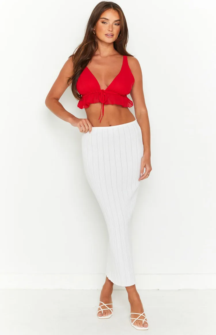 Poppy Red Crop Top sold by Beginning Boutique product image thumbnail 5