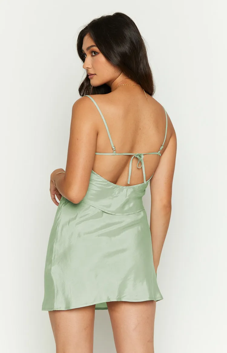 Milliana Sage Mini Skirt sold by Beginning Boutique product image thumbnail 3