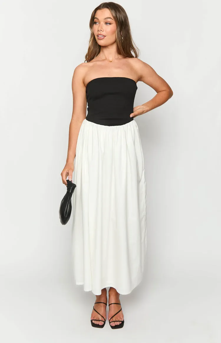 Wakerley Black Contrast Strapless Maxi Dress sold by Beginning Boutique product image thumbnail 3