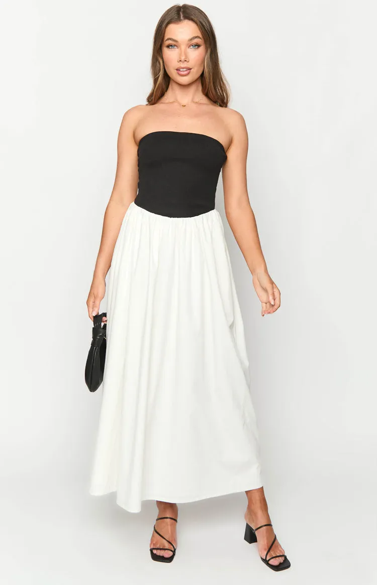 Wakerley Black Contrast Strapless Maxi Dress sold by Beginning Boutique product image thumbnail 2